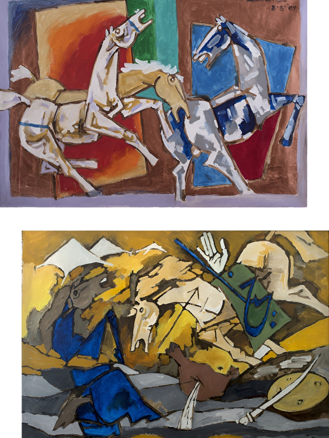 

Adventures India Blue & Green 2Pcs Wooden Other Wall Paintings