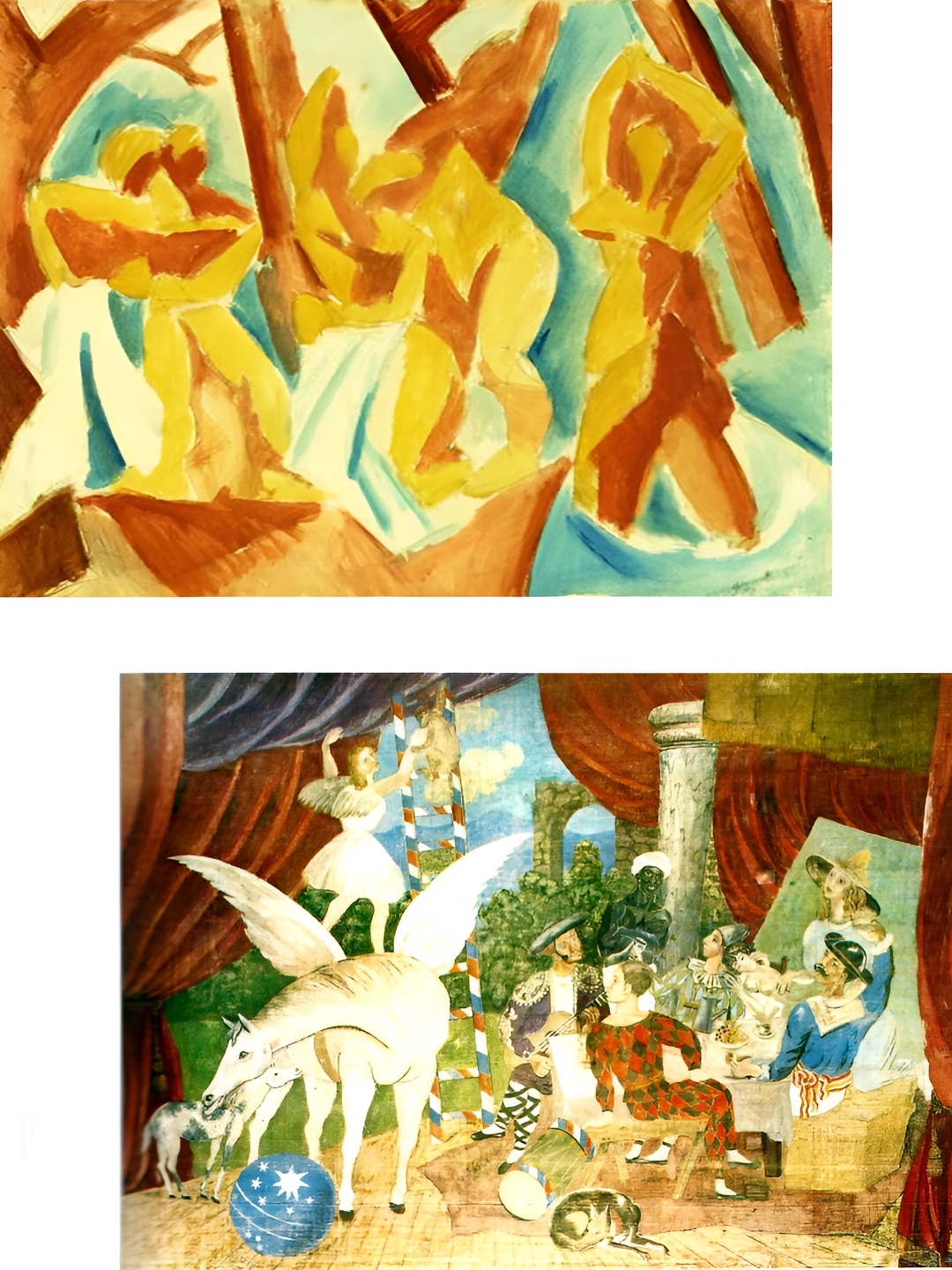 

Adventures India Orange & Green 2 Pieces Wooden Wall Paintings
