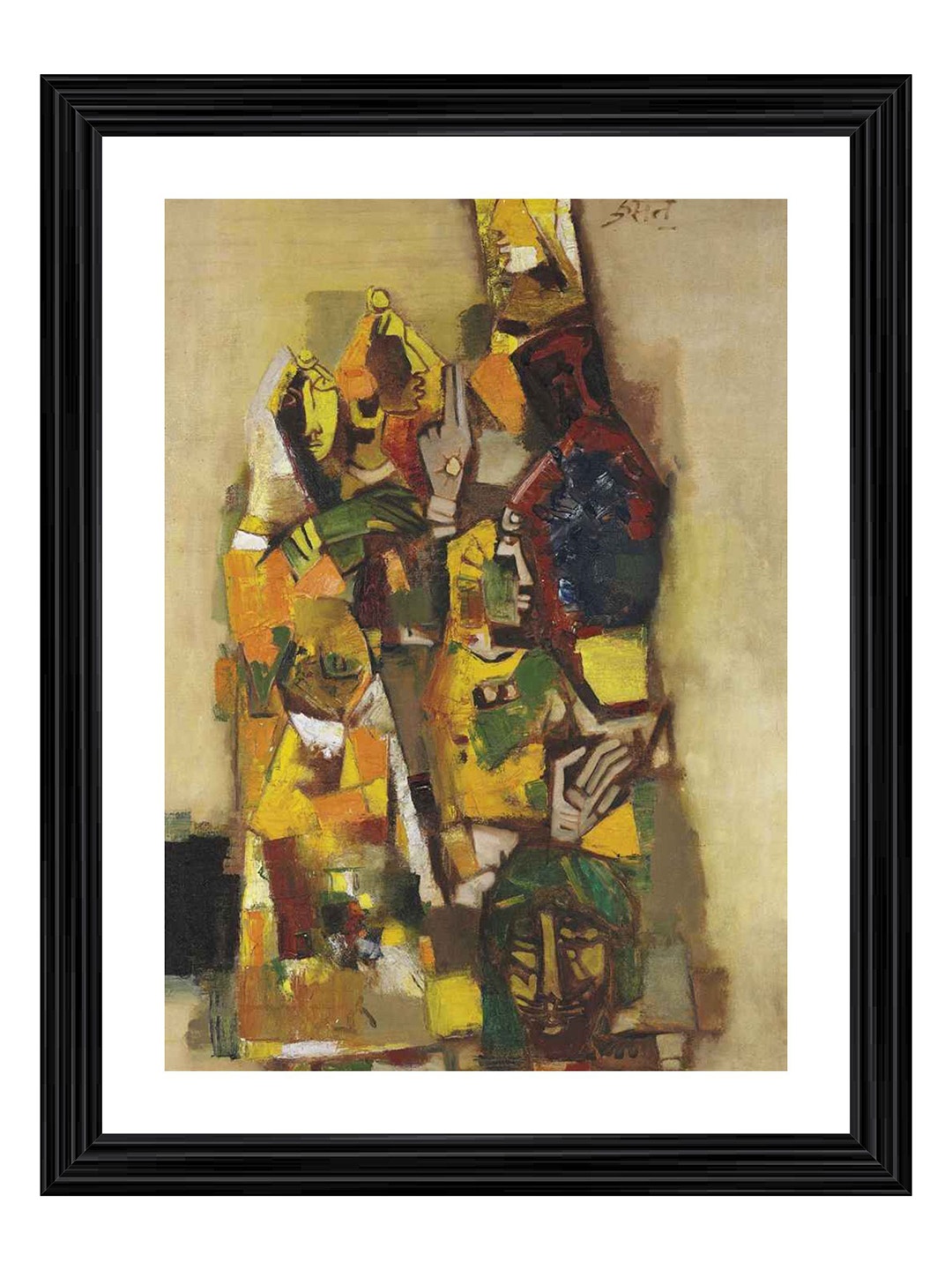 

Adventures India Yellow & Green Wooden Painting Wall Art