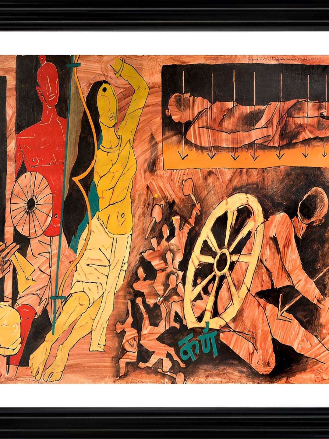 

Adventures India Multicoloured 1 Piece Wood Religious Wall Paintings, Multi