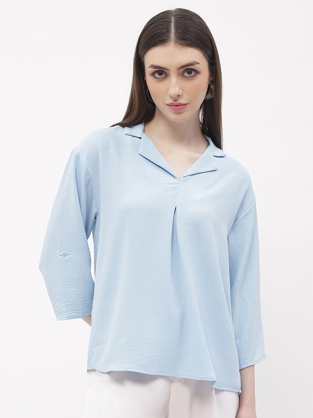 

Madame Shirt Style Top, Blue