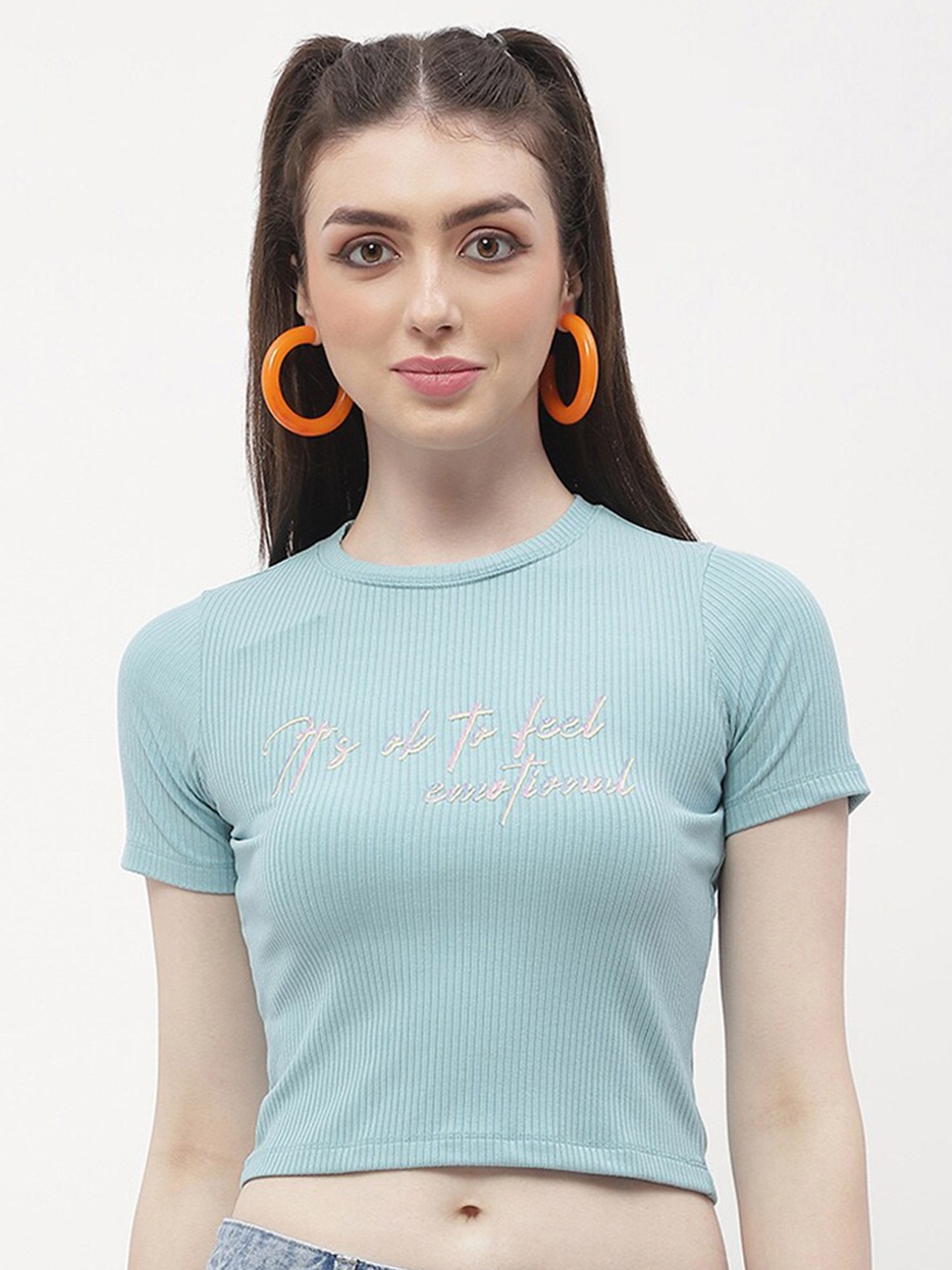 

Madame Cotton Crop Top, Blue