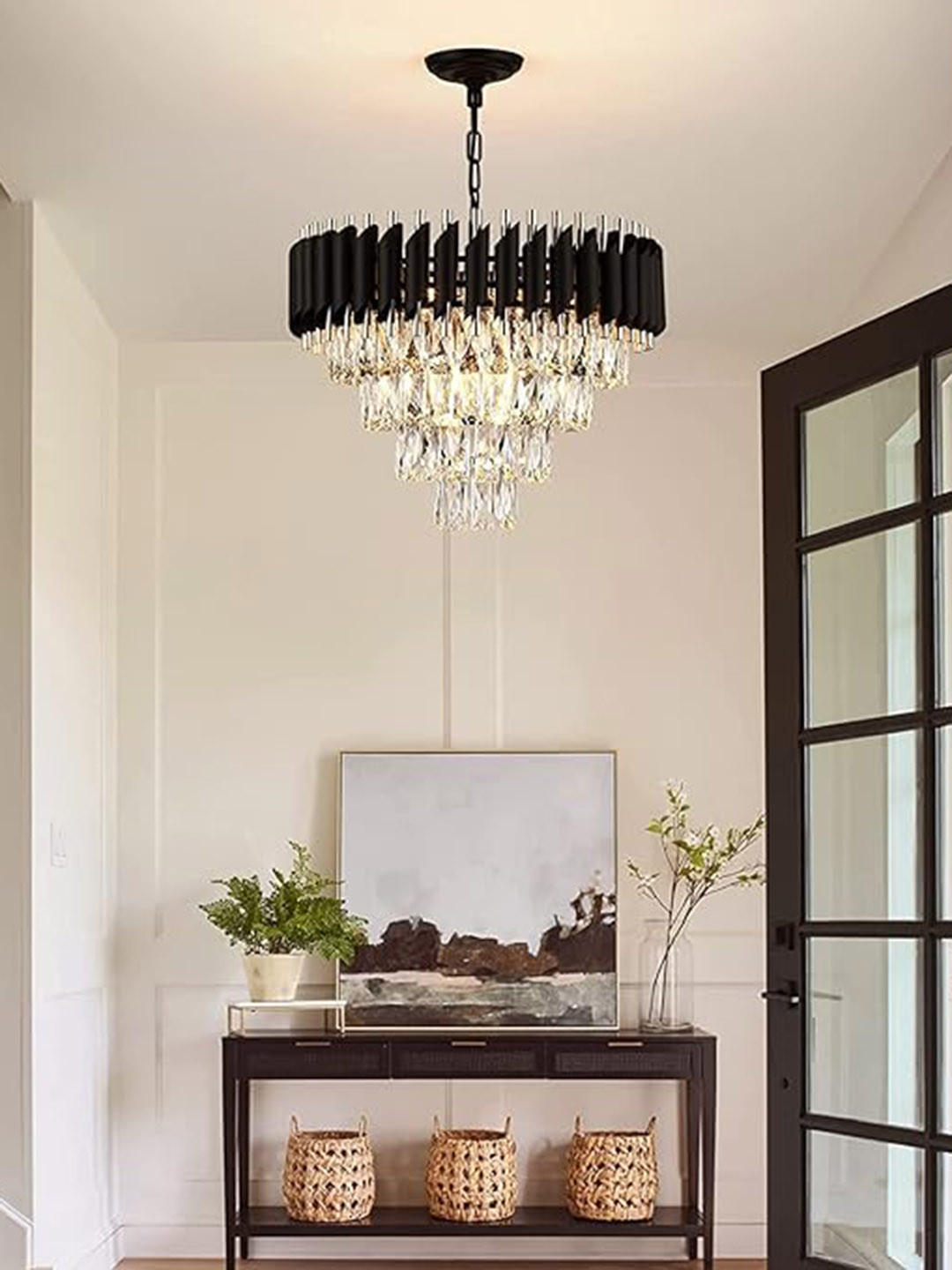 

ADWAIT Black & Transparent 5 Tier Ceiling Lamp