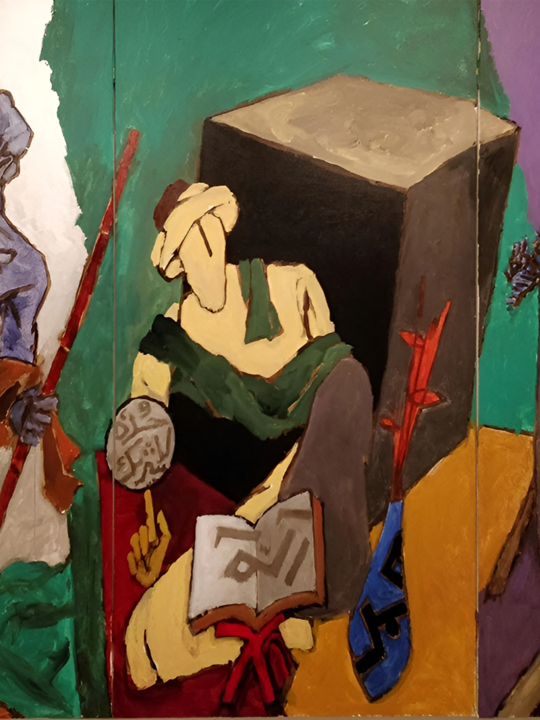 

Adventures India Green & Red Wooden Painting Wall Art