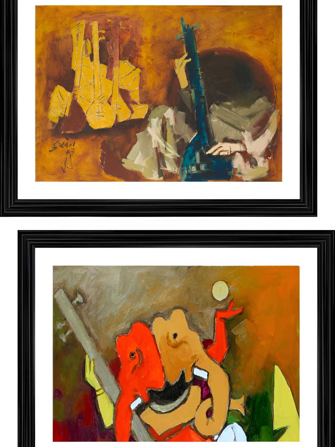 

Adventures India White & Green 2Pcs Wooden Other Wall Paintings