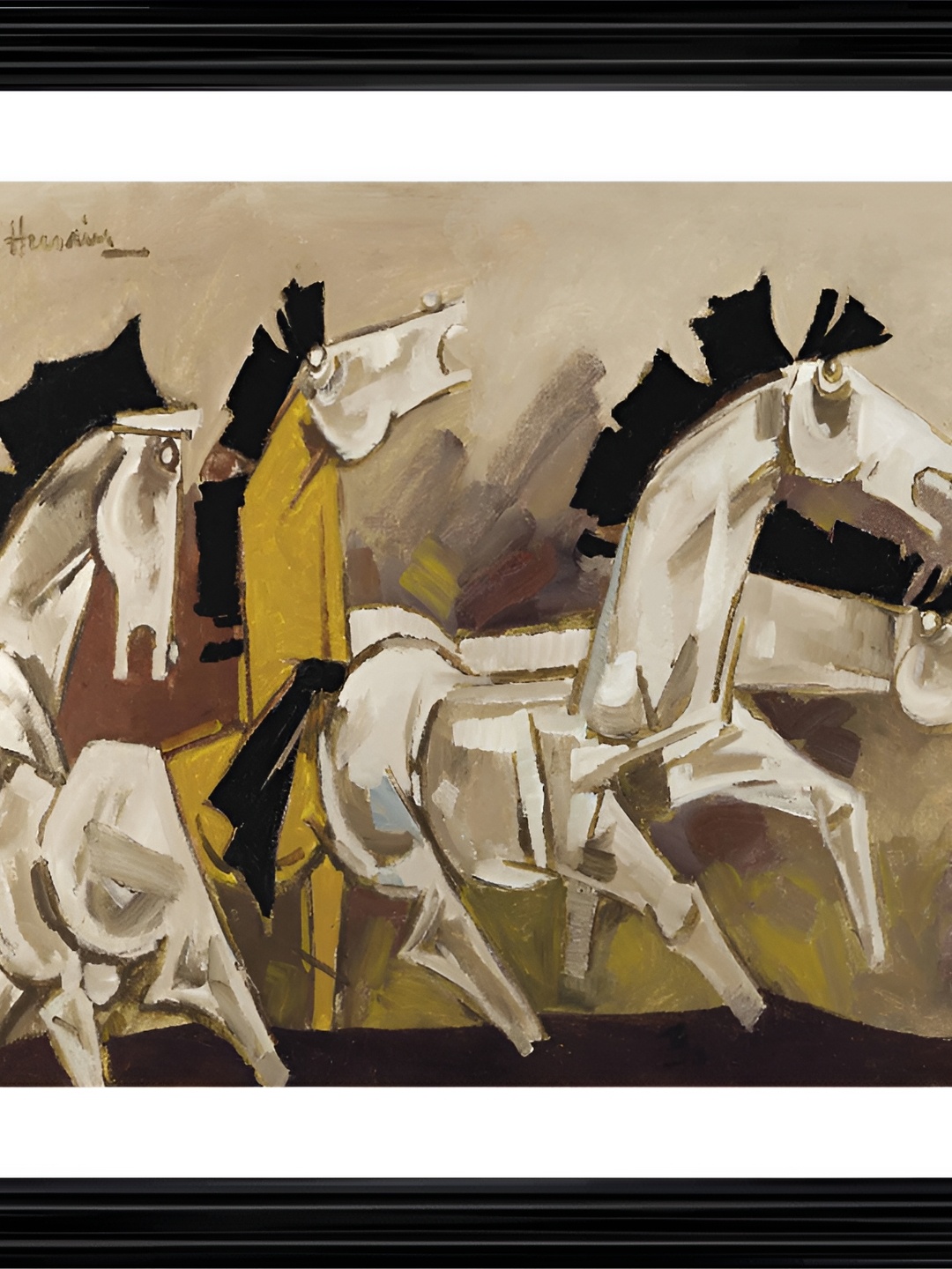 

Adventures India White & Beige Wooden Other Wall Paintings