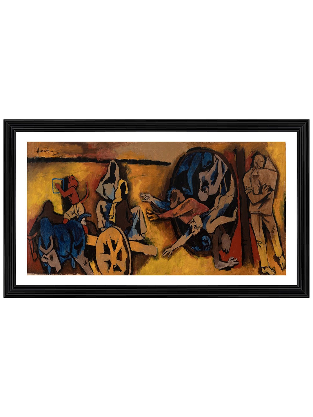 

Adventures India Brown & Black Wooden Painting Wall Art