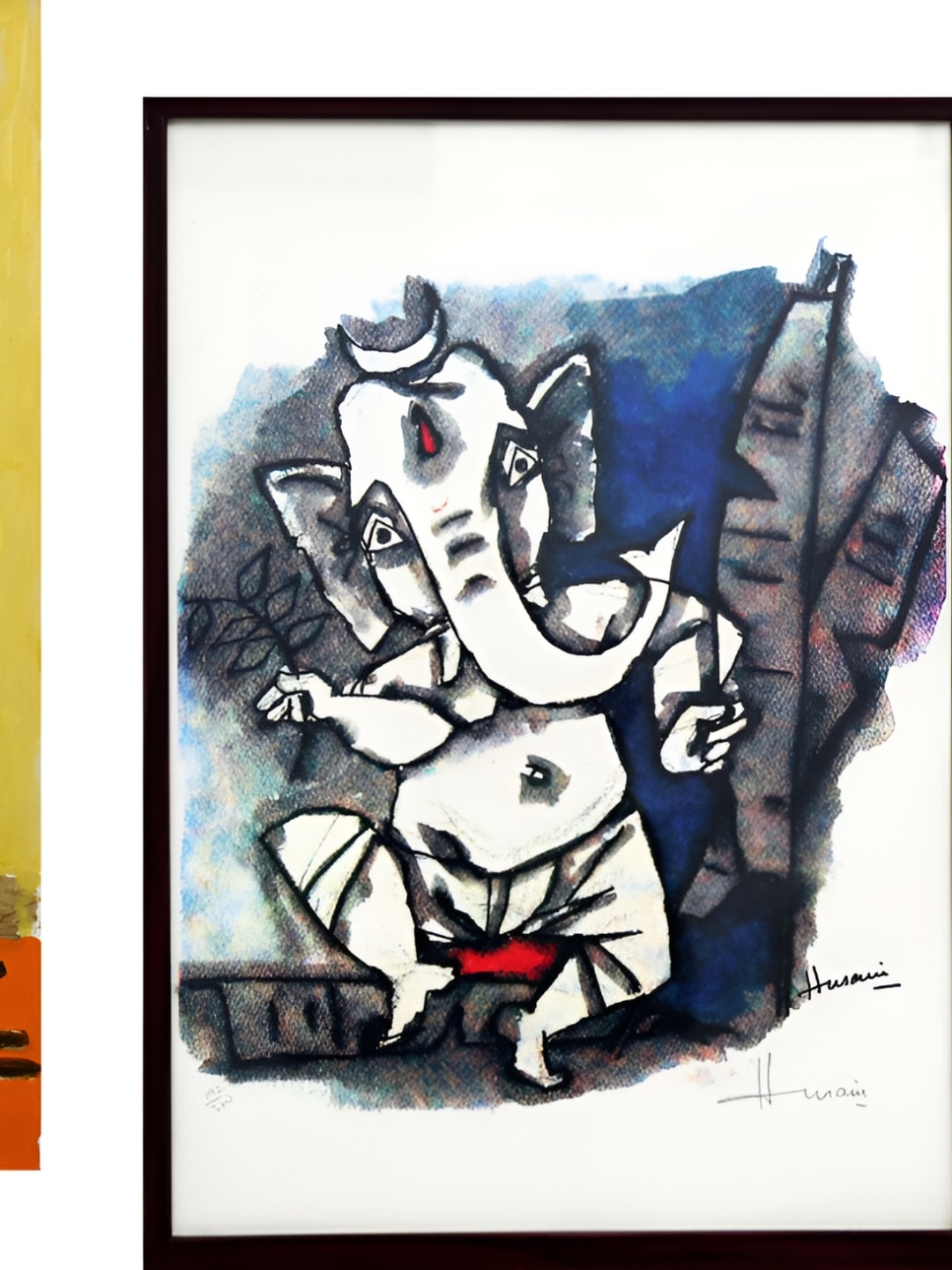 

Adventures India White & Orange 2 Pieces Wooden Other Wall Paintings