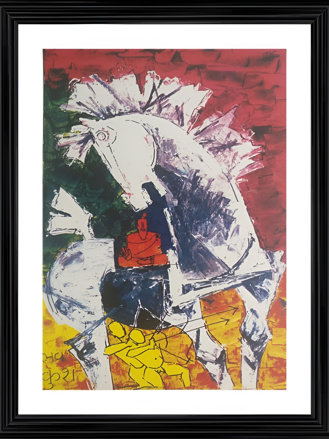 

Adventures India White & Red Wooden Wall Art