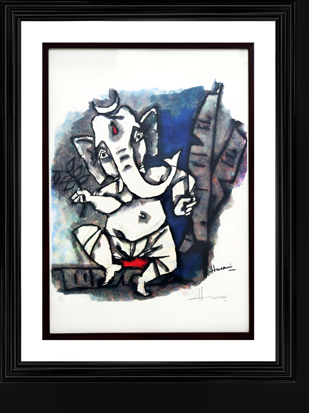 

Adventures India White & Blue Wooden Painting Wall Art