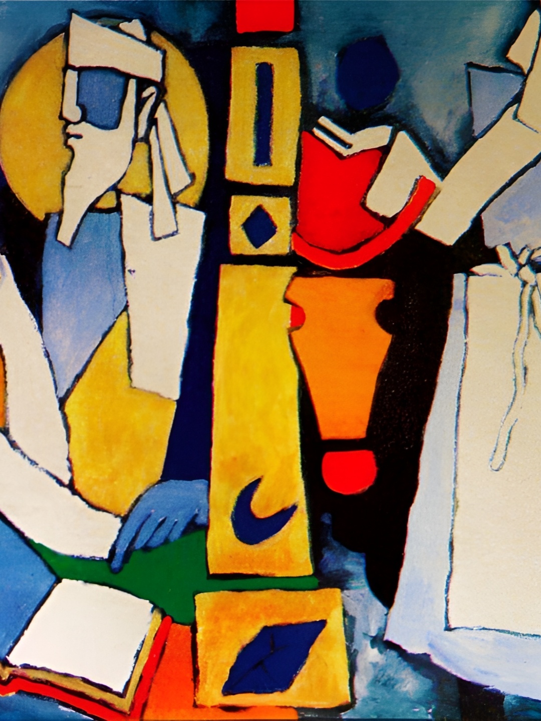 

Adventures India Orange & Blue Wooden Wall Art
