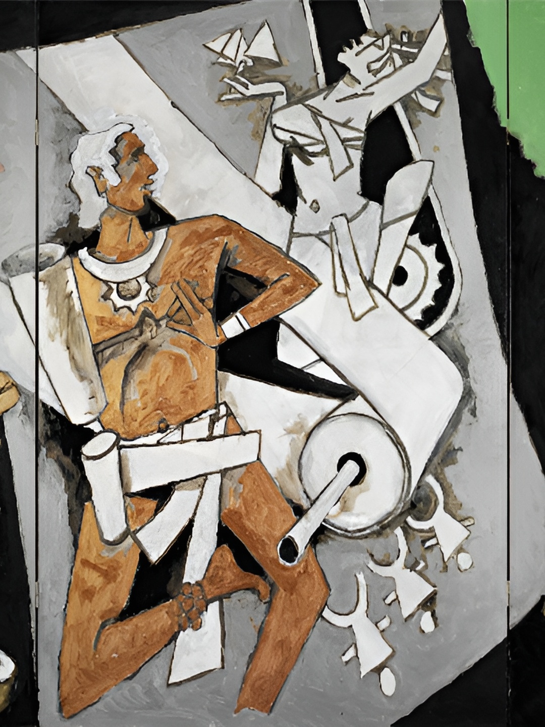 

Adventures India White & Green Wooden Painting Wall Art