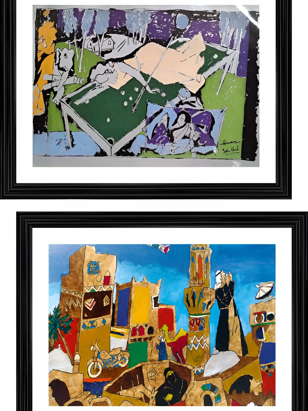 

Adventures India Blue & Green 2Pcs Wooden Other Wall Paintings