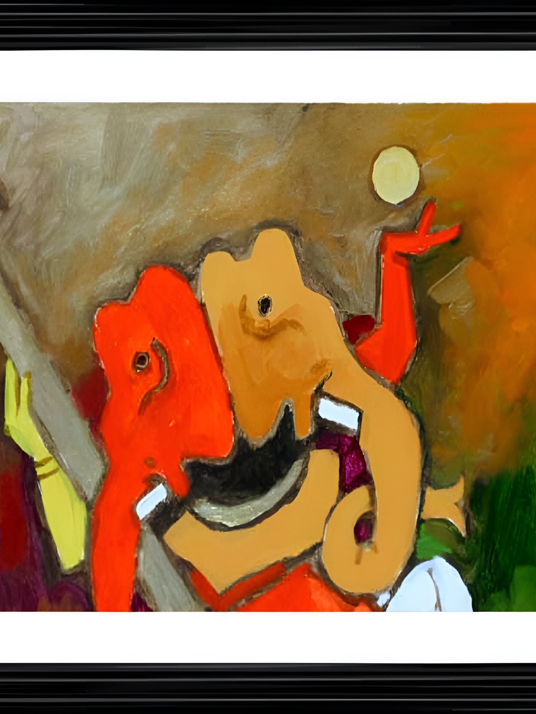 

Adventures India White & Brown Wooden Wall Paintings
