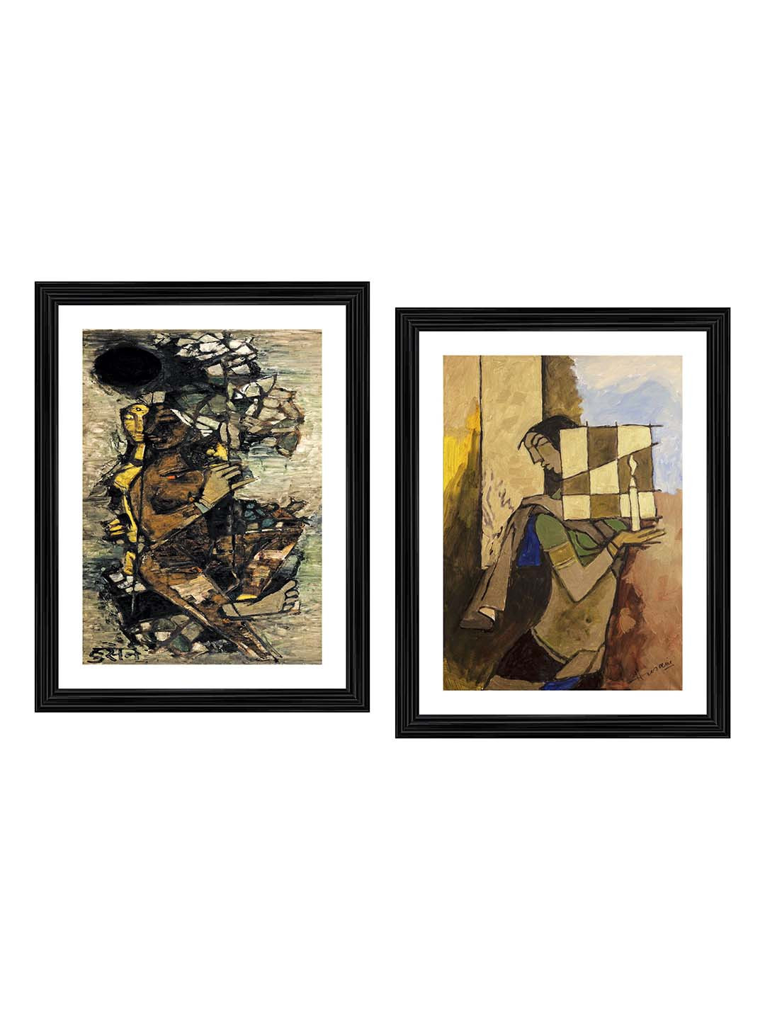 

Adventures India Beige & White 2 Pieces Wooden Wall Arts