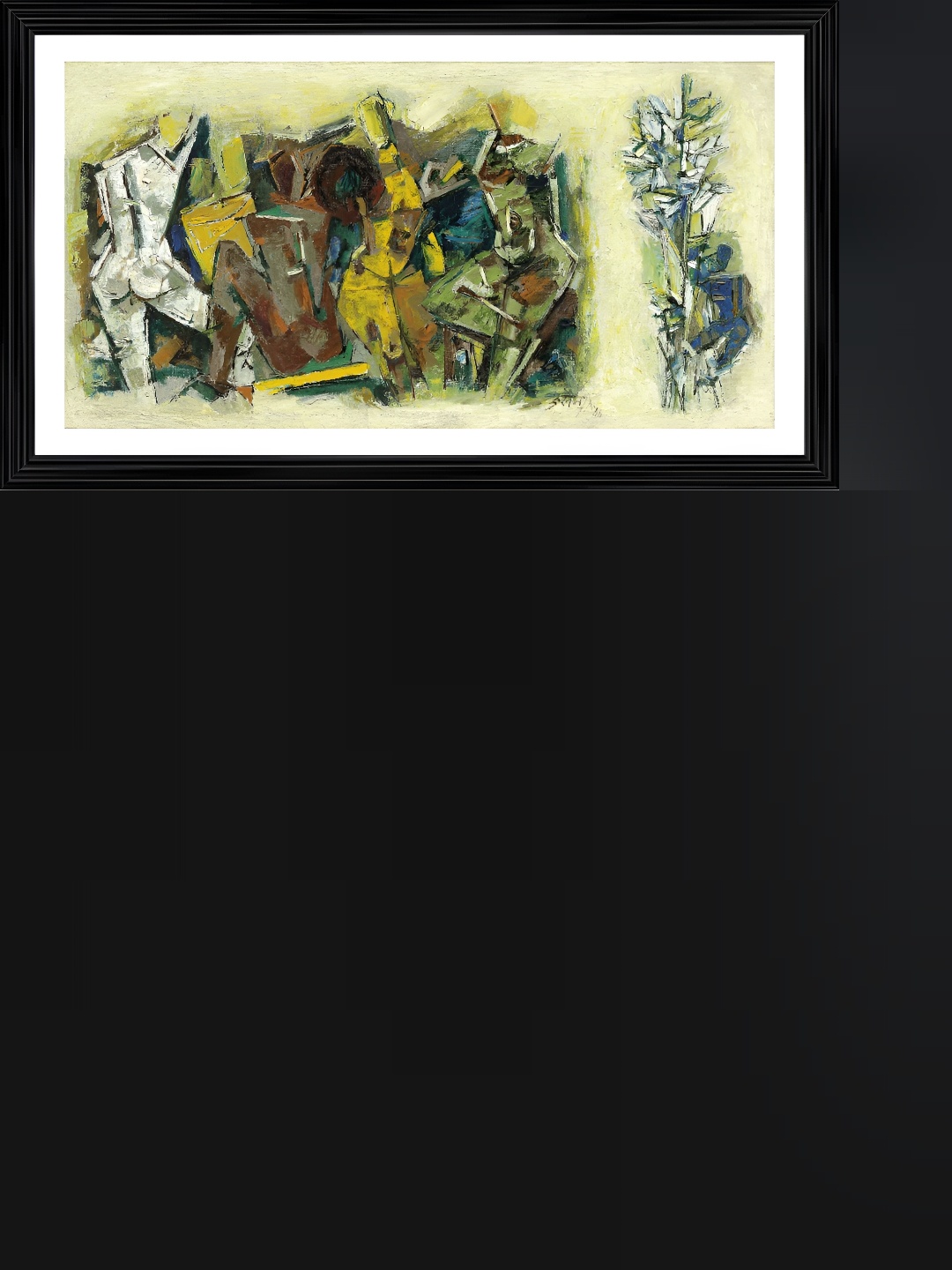 

Adventures India White & Green Wooden Painting Wall Art