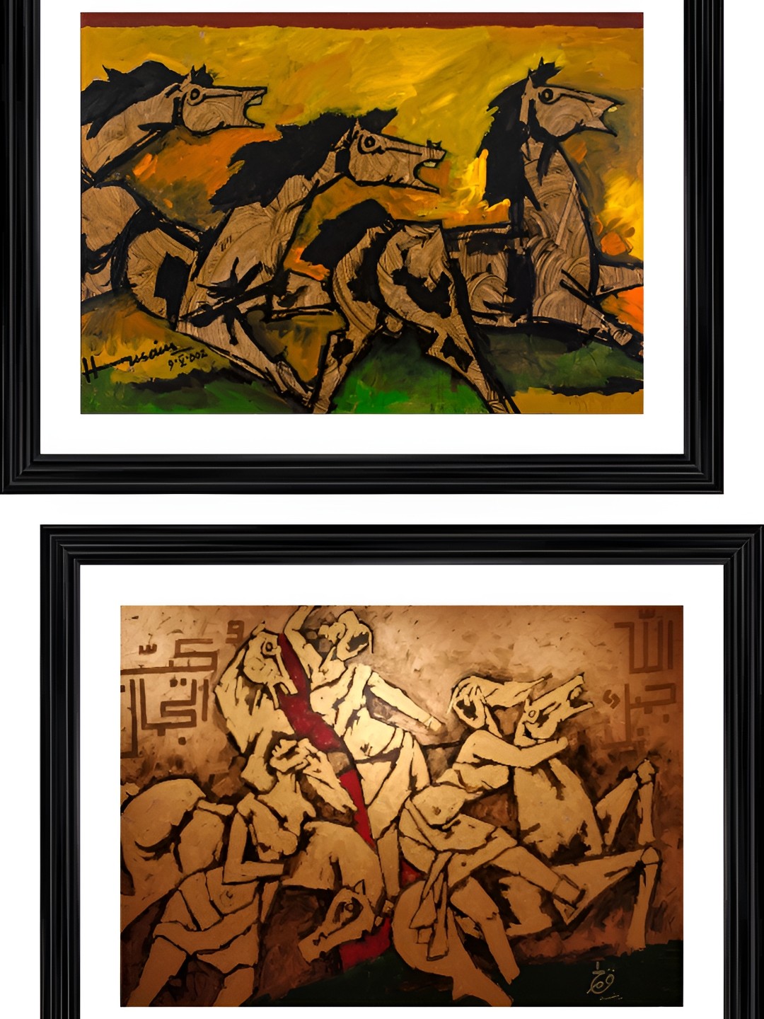 

Adventures India White & Brown 2 Pieces Wooden Wall Paintings