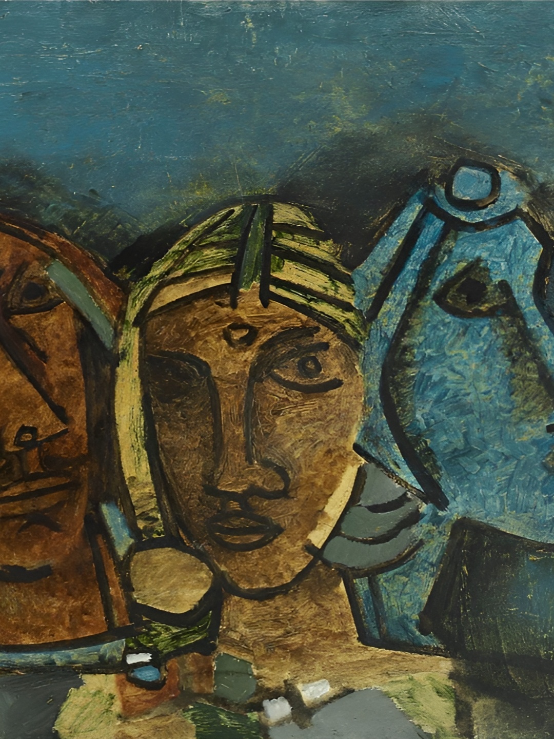 

Adventures India Teal & Brown Wooden Wall Paintings
