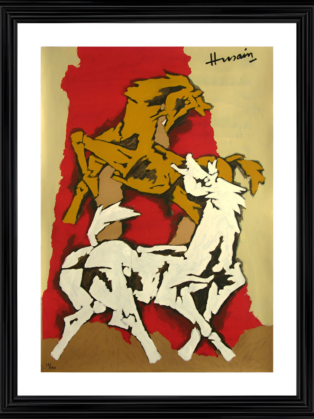 

Adventures India Beige & Red Wooden Painting Wall Art