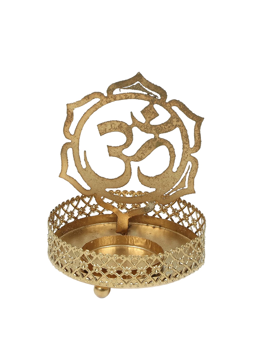 

Crazy Sutra Yellow Brass Om Shadow Pooja Essentials