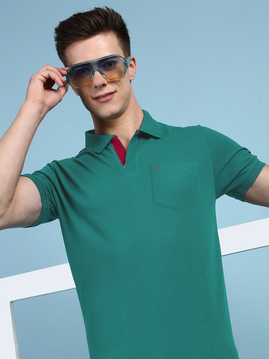 

Lux Cozi Polo Collar Short Sleeves T-shirt, Green