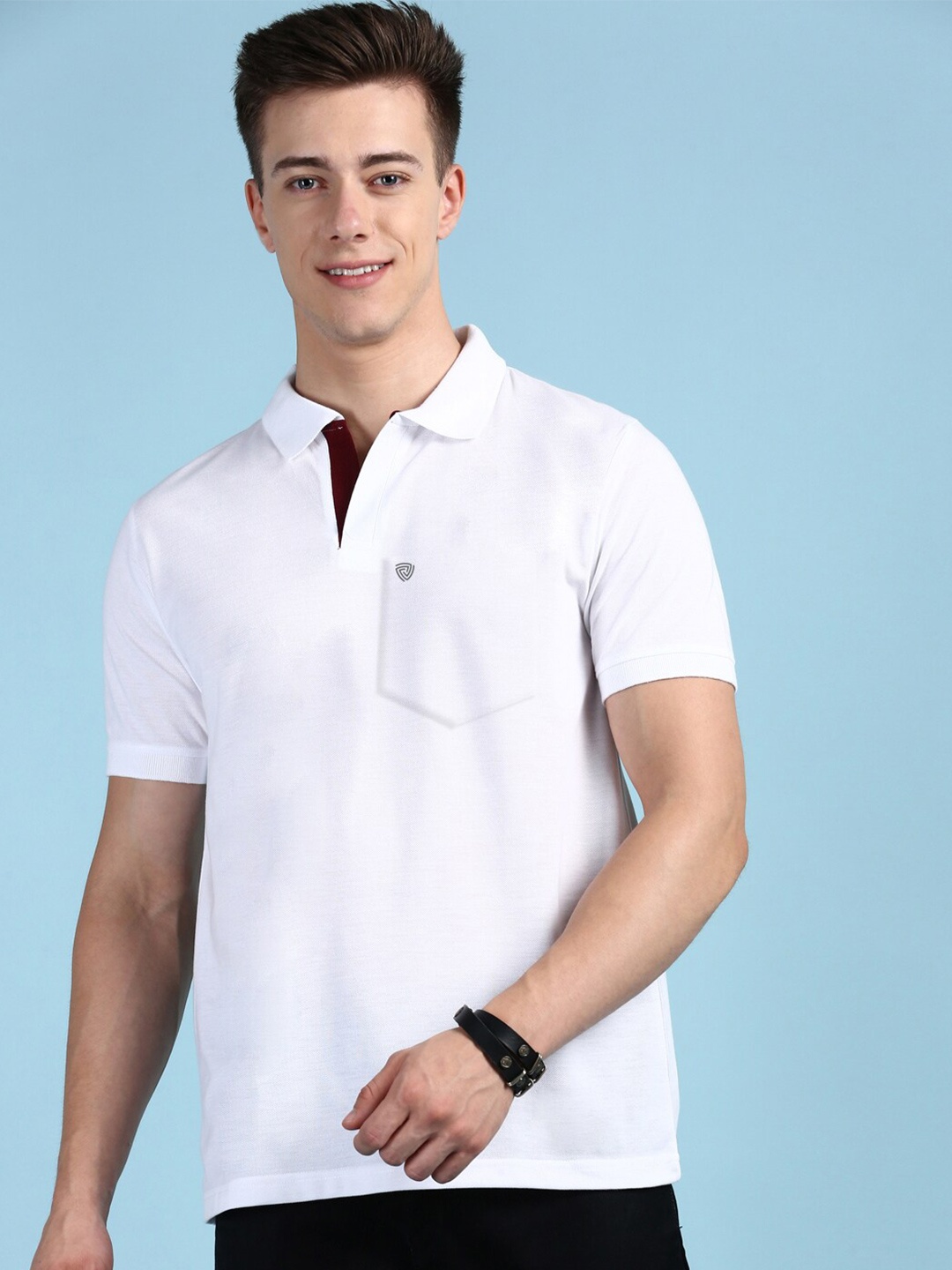 

Lux Cozi Polo Collar Short Sleeves T-shirt, White