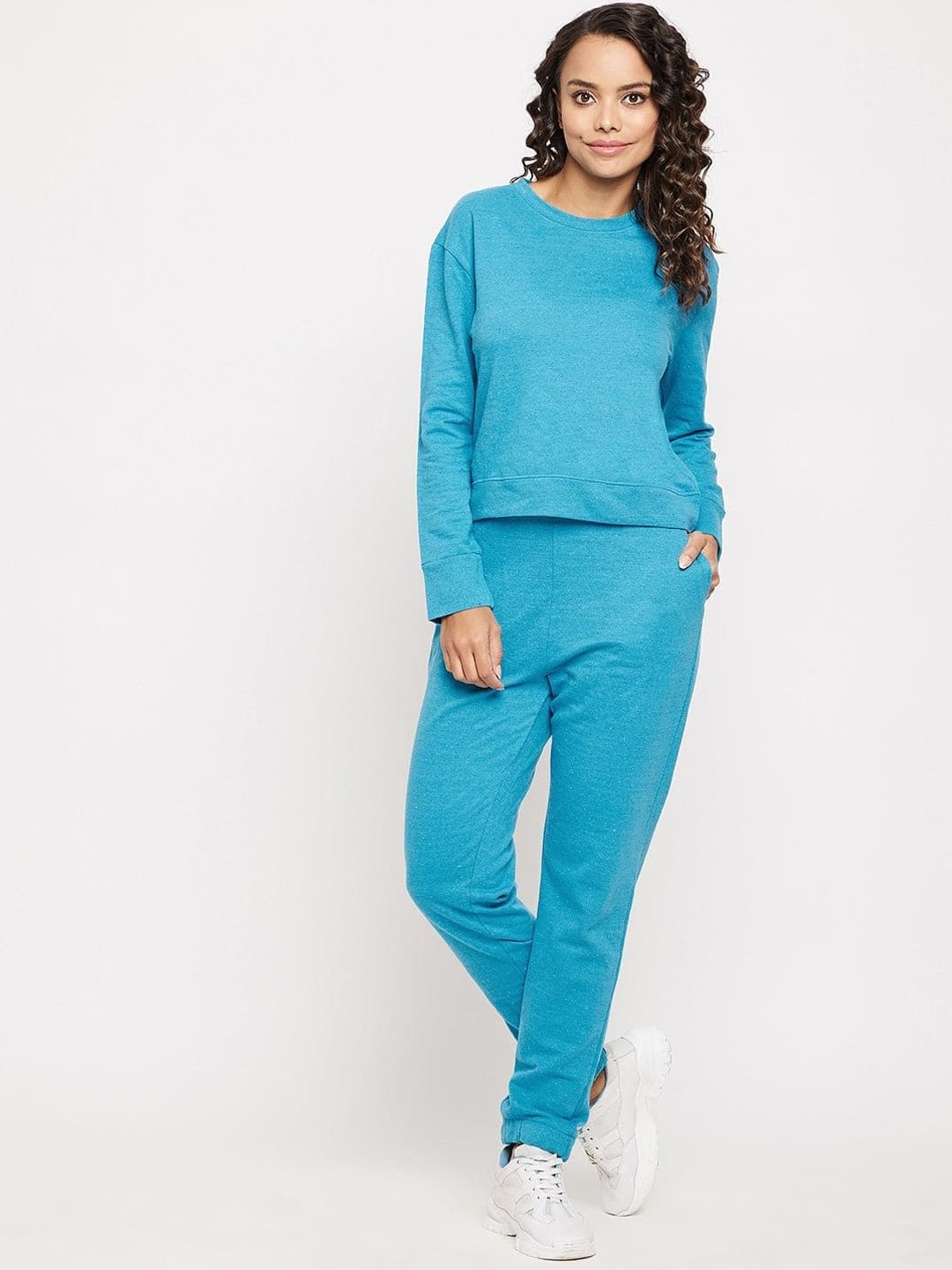 

Uptownie Cotton Sweatshirt and Jogger Set, Blue