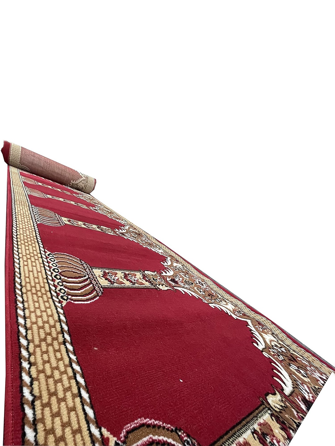 

F & B RUGS Red Floral Printed Carpets