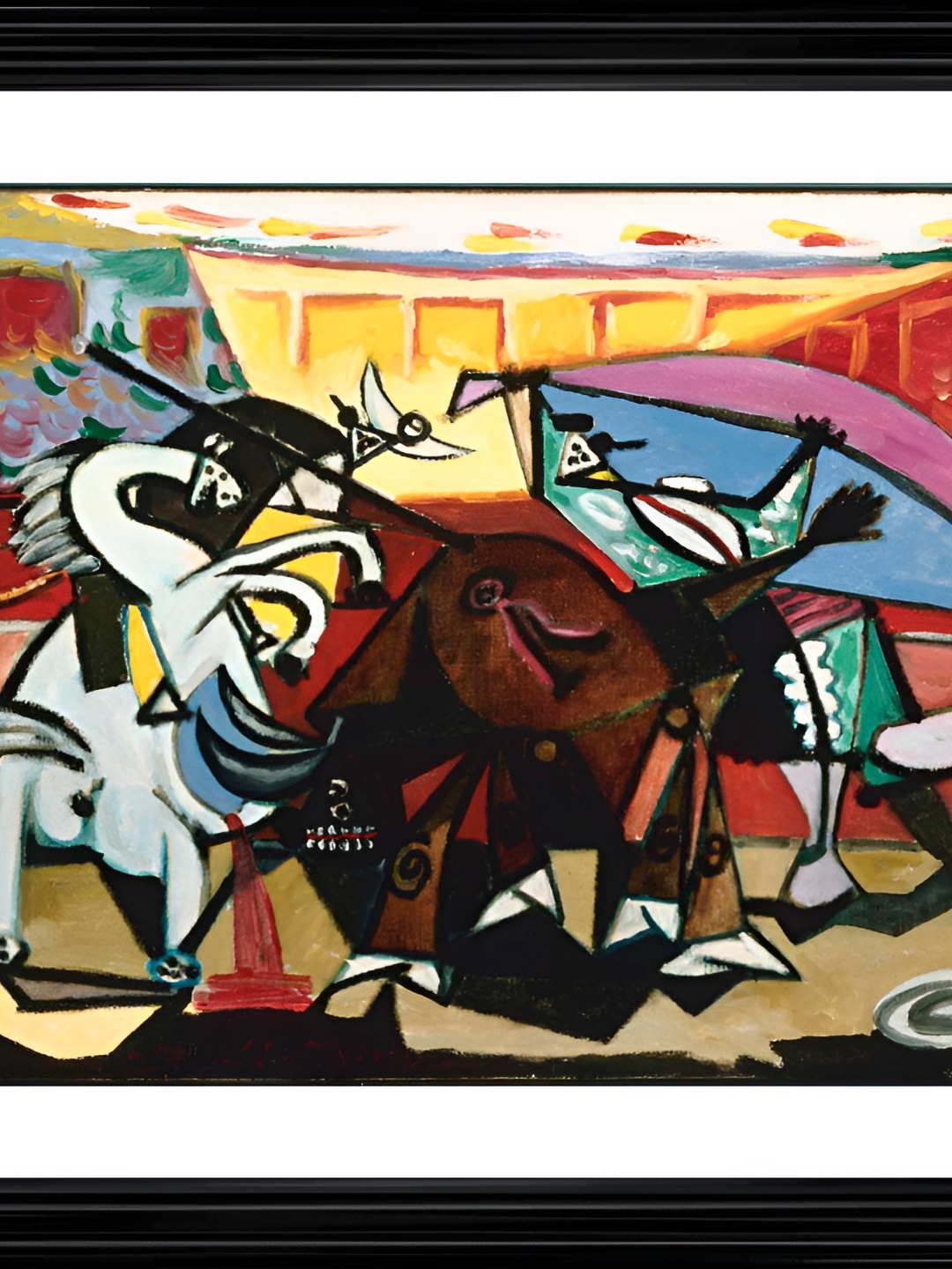 

Adventures India Red & Blue Wooden Wall Painting