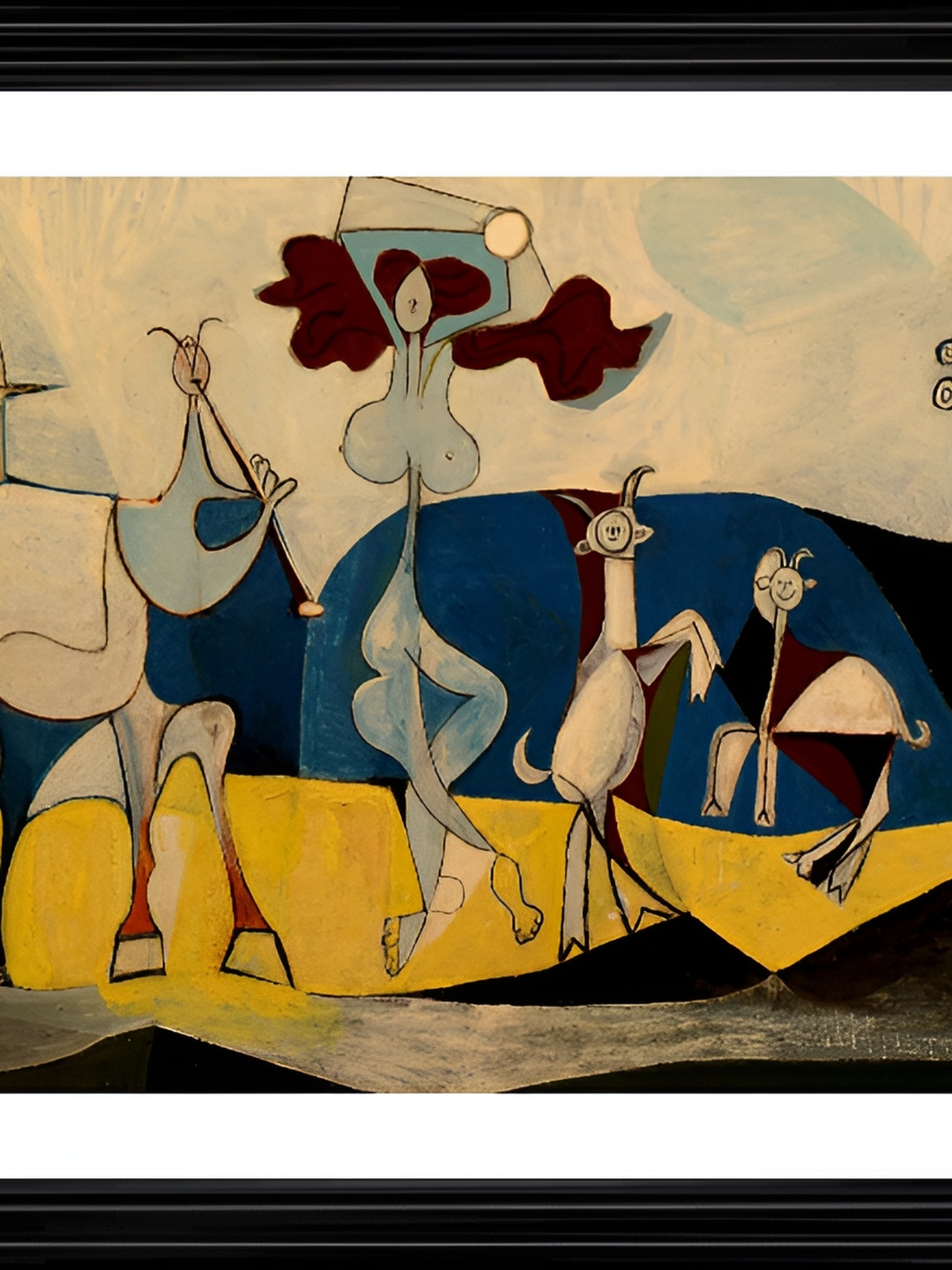 

Adventures India Black & Yellow Wooden Wall Painting