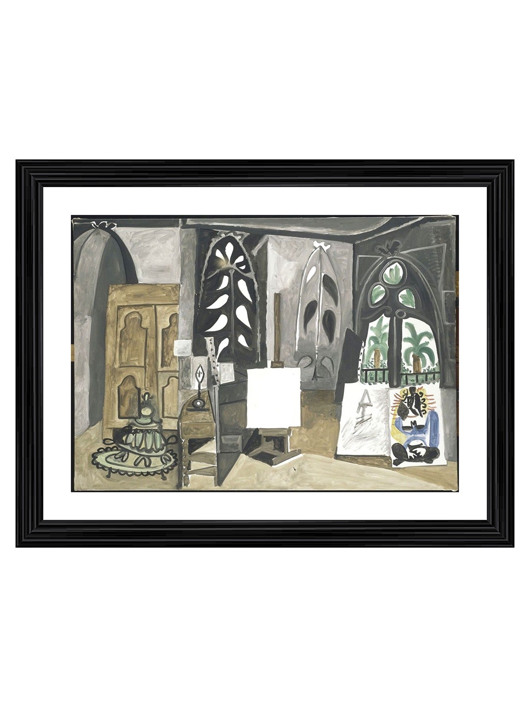 

Adventures India Grey & Black Wooden Painting Wall Art