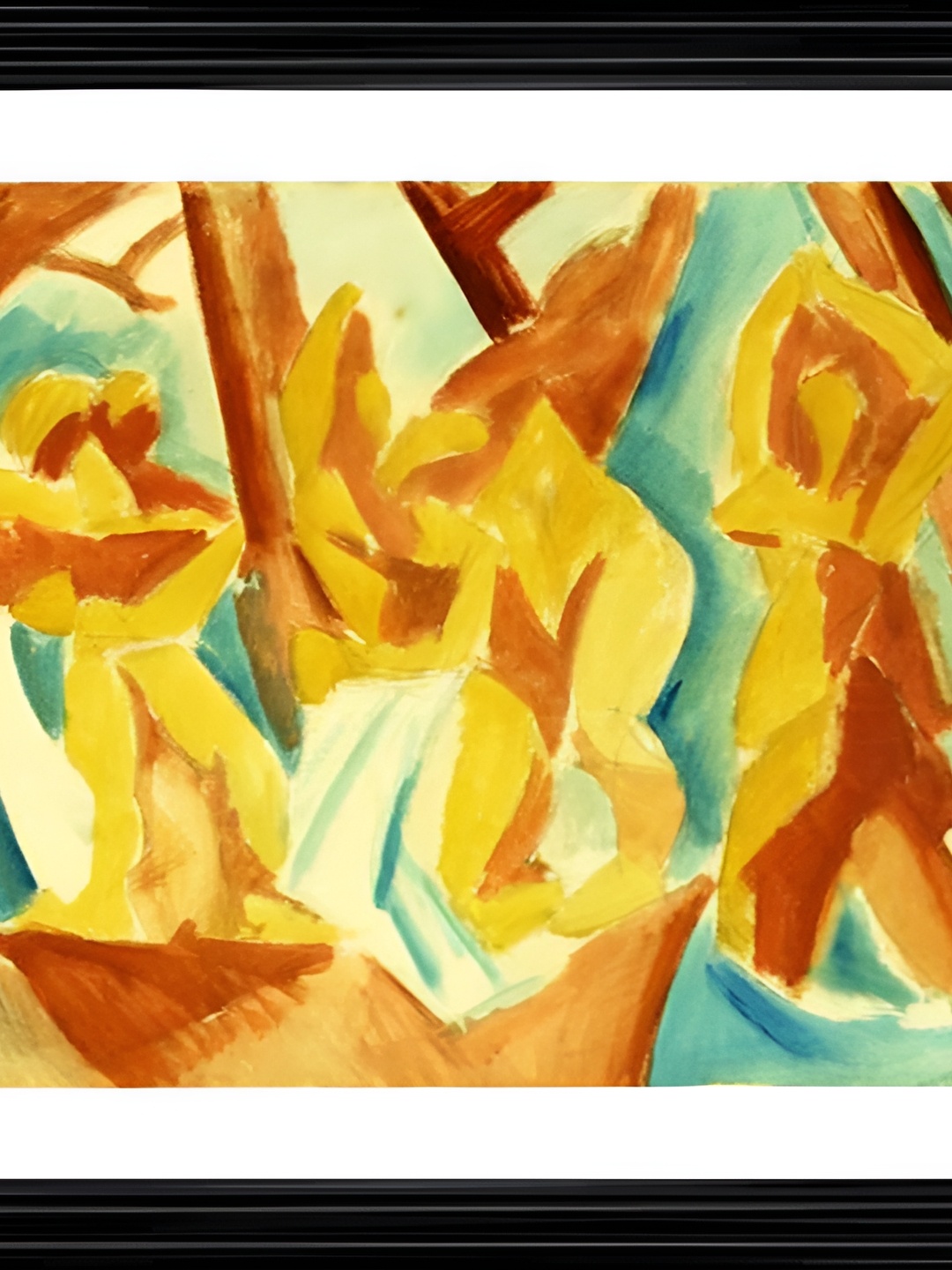 

Adventures India Yellow & White Wooden Painting Wall Art