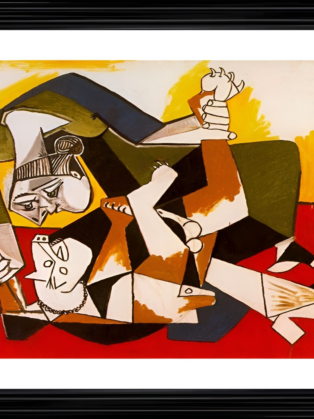 

Adventures India Red & Yellow Wooden Portrait Wall Painting