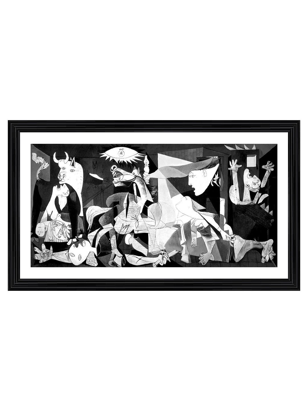 

Adventures India Black & White Wooden Painting Wall Art