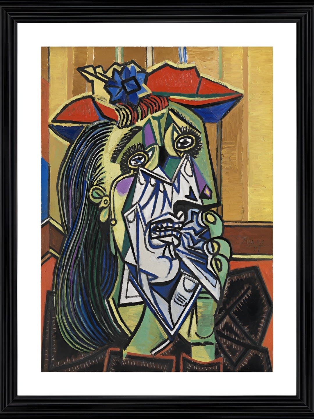 

Adventures India Green & Red Wooden Painting Wall Art