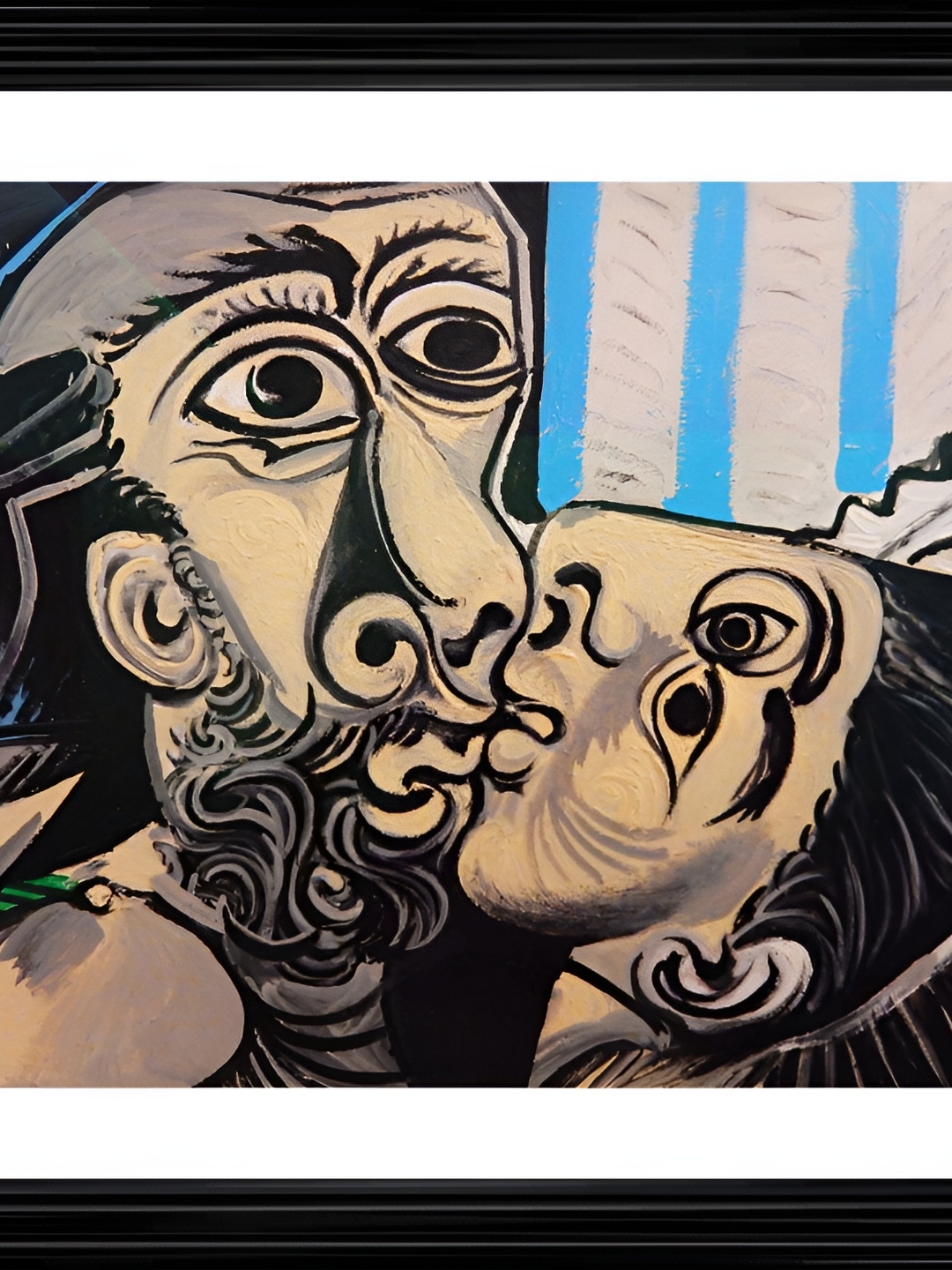 

Adventures India Black & Blue Wooden Painting Wall Art