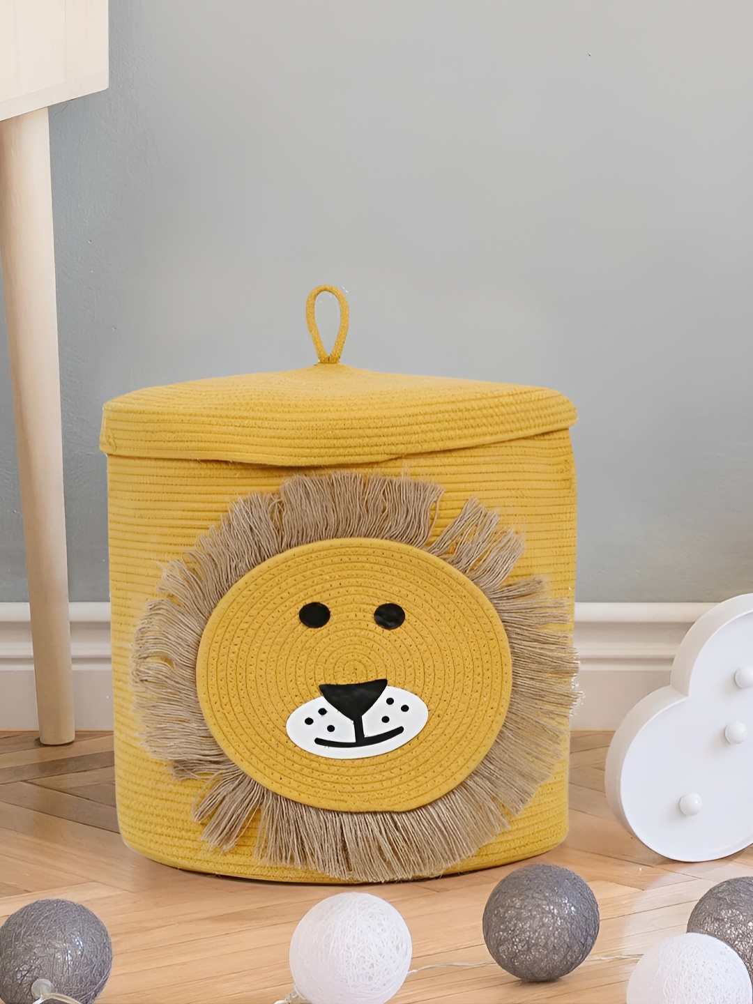 

LUXEHOME INTERNATIONAL Yellow Tote Basket Organiser