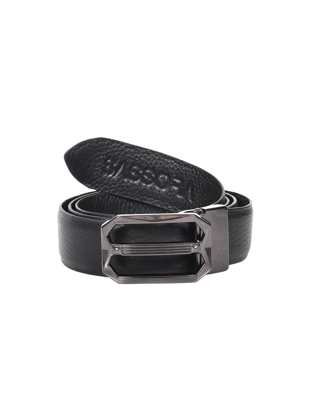 

Sassora Men Textured Leather Reversible Formal Belt, Black