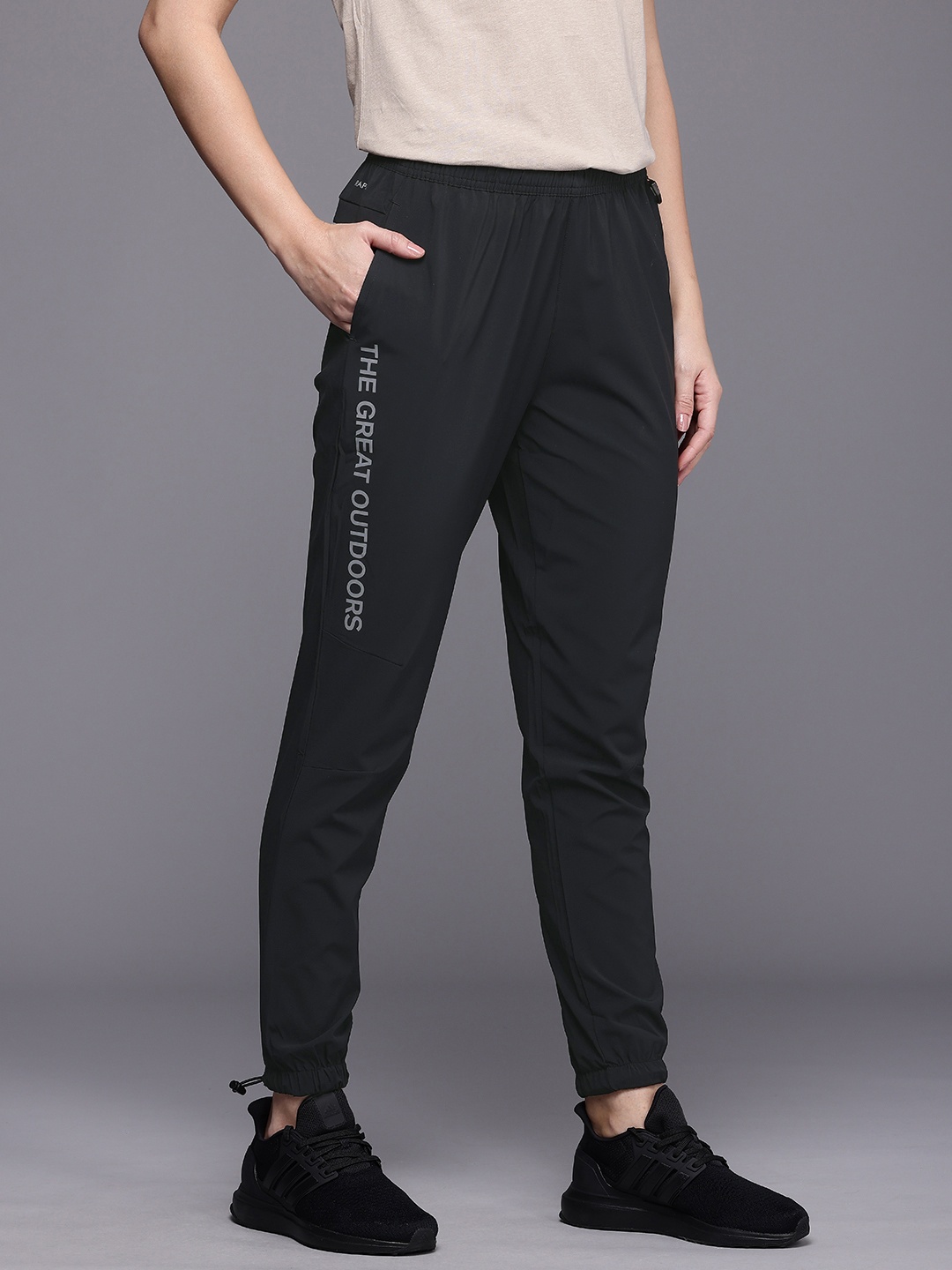 

HRX by Hrithik Roshan Women Antimicrobial & Rapid Dry Outdoor Joggers, Black