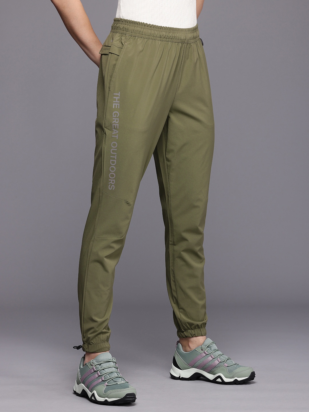 

HRX by Hrithik Roshan Women Antimicrobial & Rapid Dry Outdoor Joggers, Olive