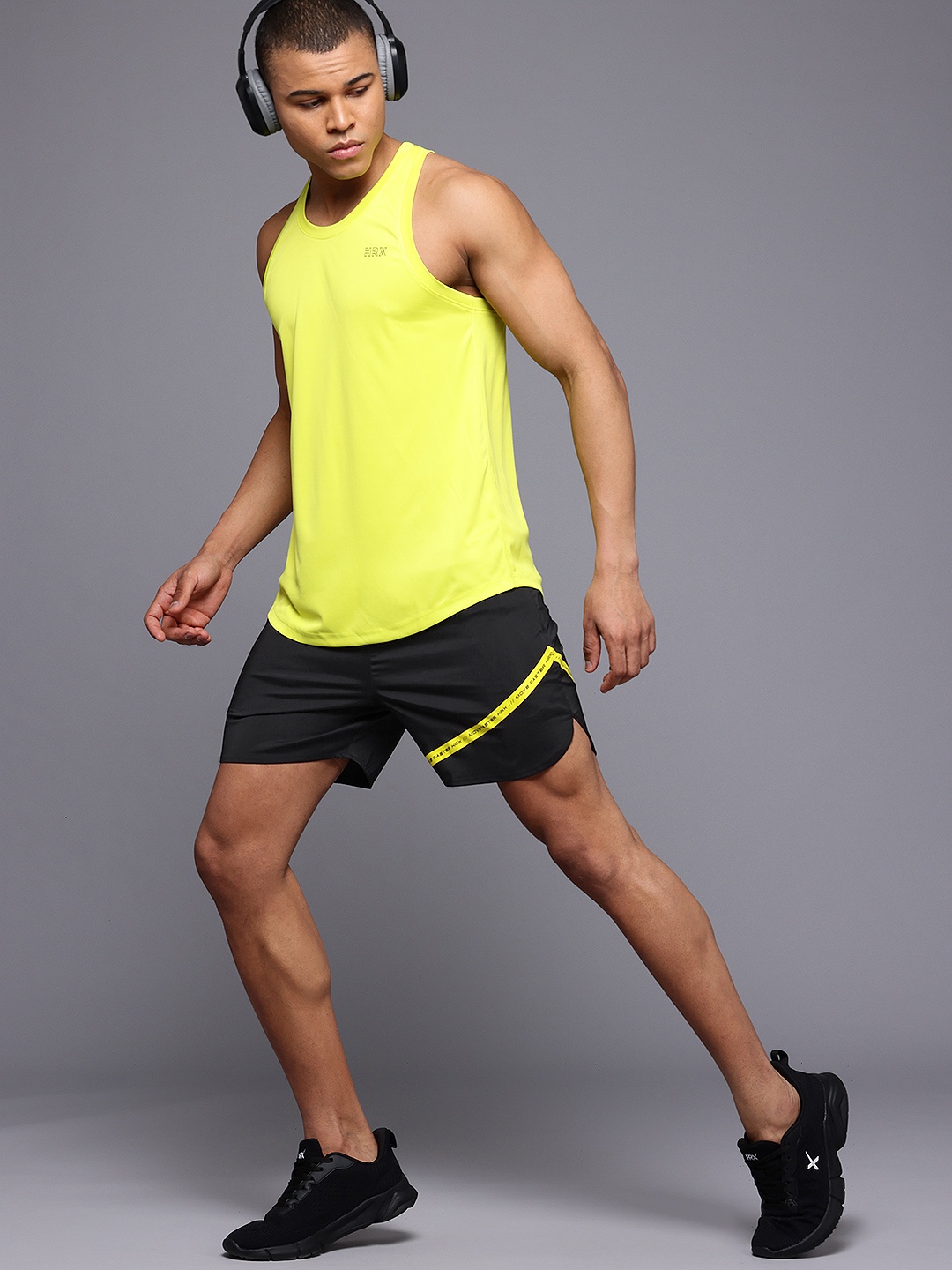 

HRX by Hrithik Roshan Men Rapid Dry Running Sports Shorts, Black