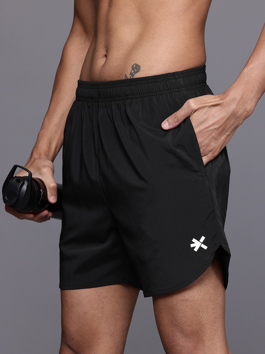 

HRX by Hrithik Roshan Men Running Rapid-Dry Shorts, Black