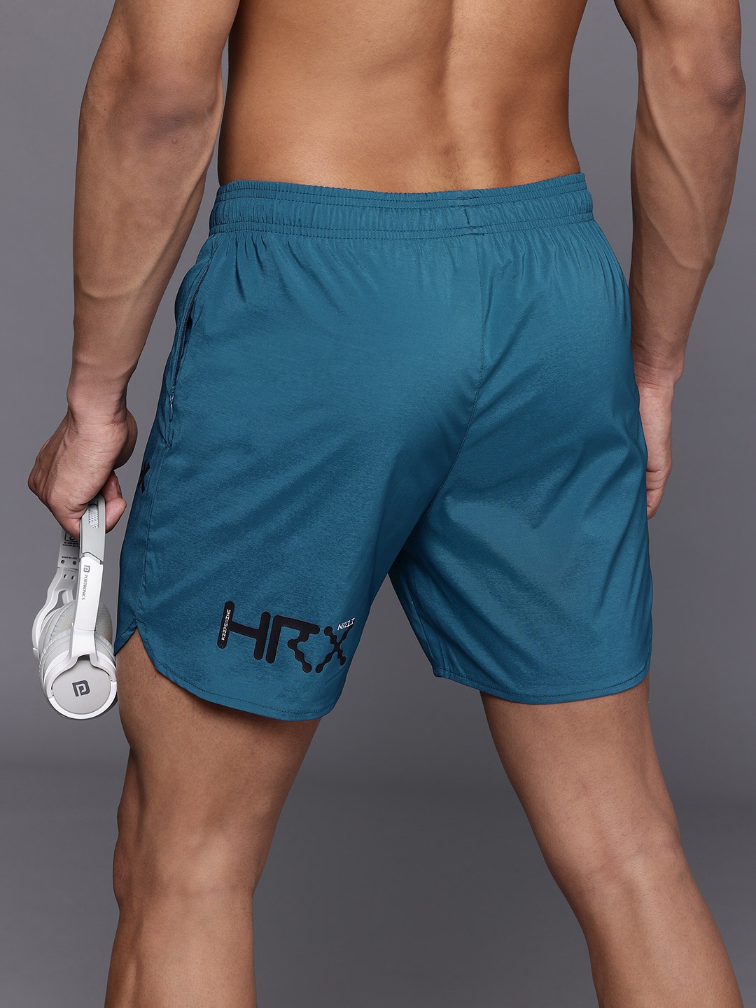

HRX by Hrithik Roshan Men Rapid-Dry Running Sports Shorts, Teal
