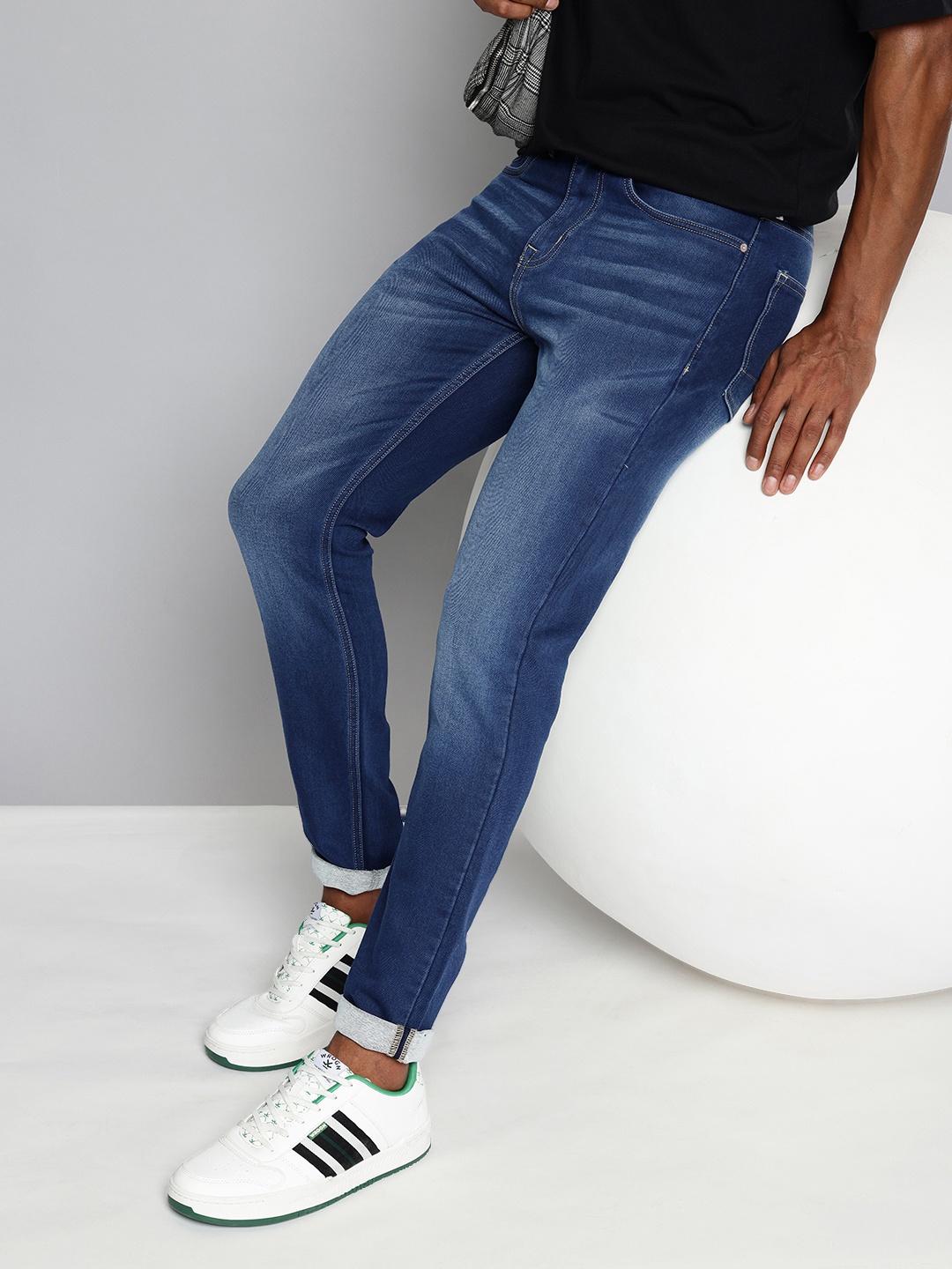 

Aeropostale Men Tapered Fit Heavy Fade Stretchable Jeans, Blue