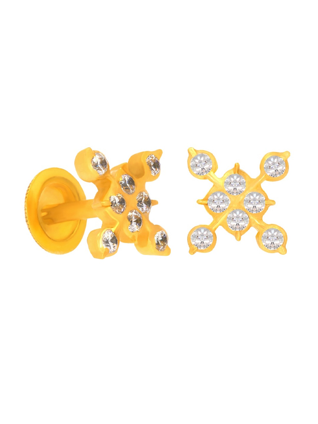 

BHIMA 22K Hallmark 916 Purity Yellow Gold Stone Stud