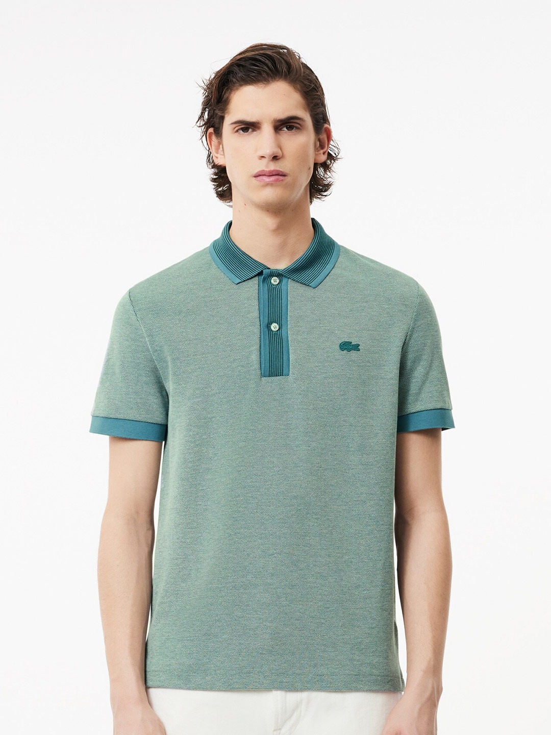 

Lacoste Polo Collar Pure Cotton T-Shirt, Green