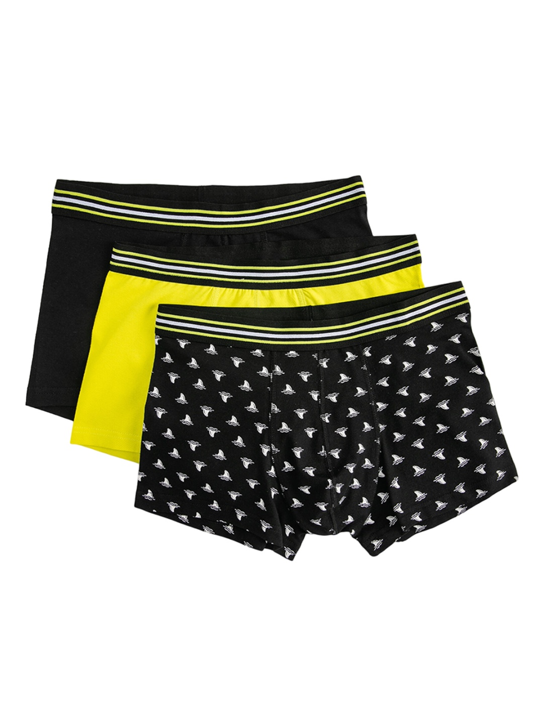 

Koton Pack Of 3 Printed Trunks 8683968484260-999, Black