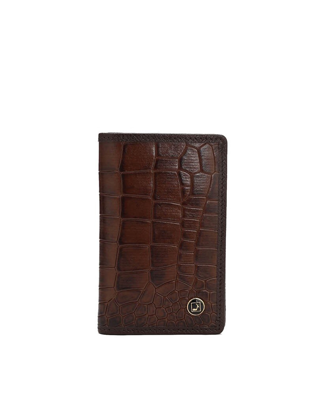 

Da Milano Textured Leather Two Fold Wallet, Brown