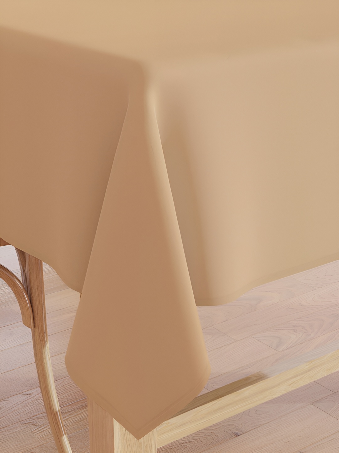 

Encasa Homes Beige Cotton 4-Seater Table Cover