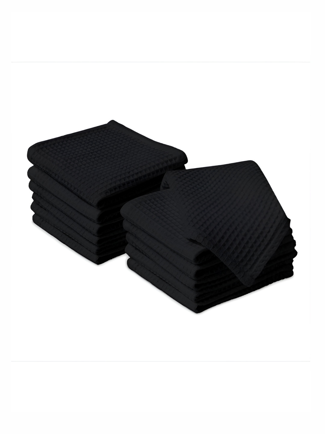 

Encasa Homes Black Self-Designed 12 Pieces Cotton Eco Friendly Kitchen Towels